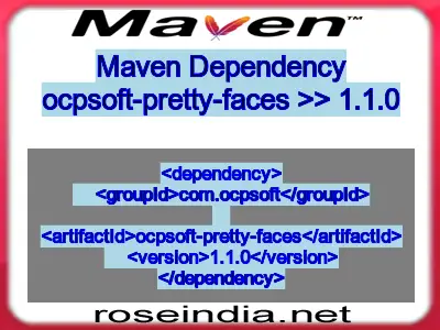 Maven dependency of ocpsoft-pretty-faces version 1.1.0