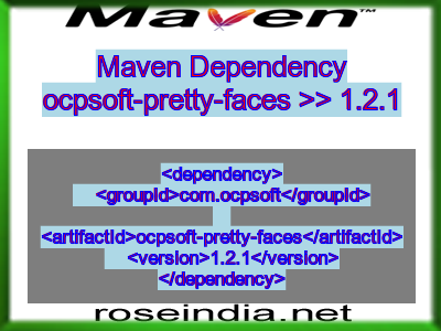 Maven dependency of ocpsoft-pretty-faces version 1.2.1