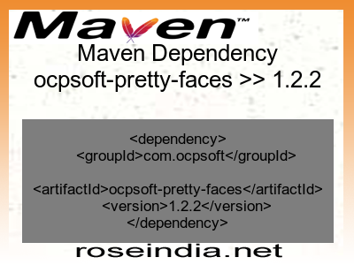 Maven dependency of ocpsoft-pretty-faces version 1.2.2