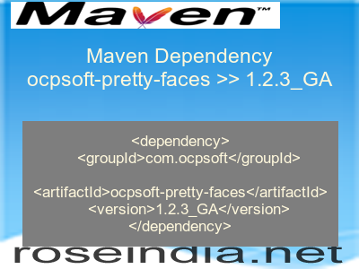 Maven dependency of ocpsoft-pretty-faces version 1.2.3_GA