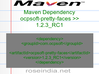 Maven dependency of ocpsoft-pretty-faces version 1.2.3_RC1