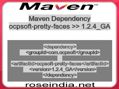 Maven dependency of ocpsoft-pretty-faces version 1.2.4_GA