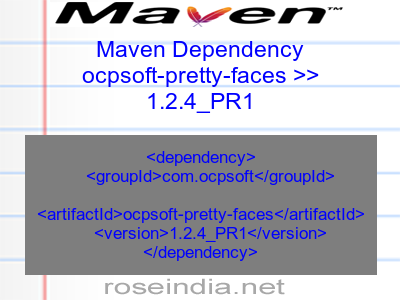 Maven dependency of ocpsoft-pretty-faces version 1.2.4_PR1