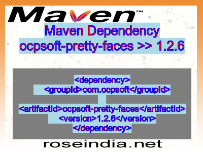 Maven dependency of ocpsoft-pretty-faces version 1.2.6