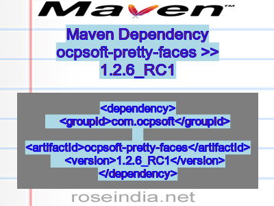 Maven dependency of ocpsoft-pretty-faces version 1.2.6_RC1