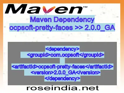 Maven dependency of ocpsoft-pretty-faces version 2.0.0_GA