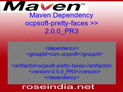 Maven dependency of ocpsoft-pretty-faces version 2.0.0_PR3