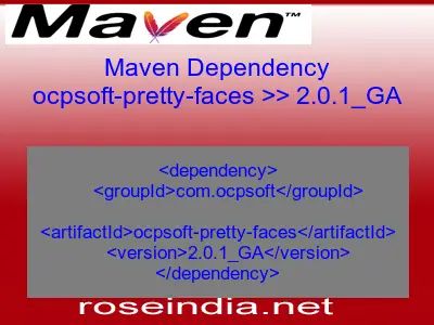 Maven dependency of ocpsoft-pretty-faces version 2.0.1_GA