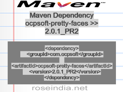 Maven dependency of ocpsoft-pretty-faces version 2.0.1_PR2
