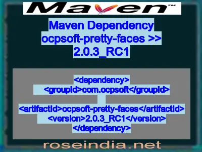 Maven dependency of ocpsoft-pretty-faces version 2.0.3_RC1