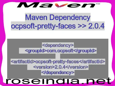 Maven dependency of ocpsoft-pretty-faces version 2.0.4