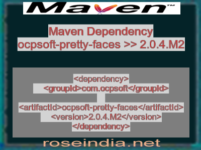 Maven dependency of ocpsoft-pretty-faces version 2.0.4.M2