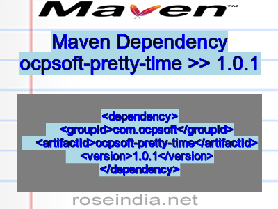Maven dependency of ocpsoft-pretty-time version 1.0.1