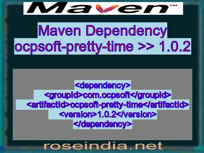Maven dependency of ocpsoft-pretty-time version 1.0.2