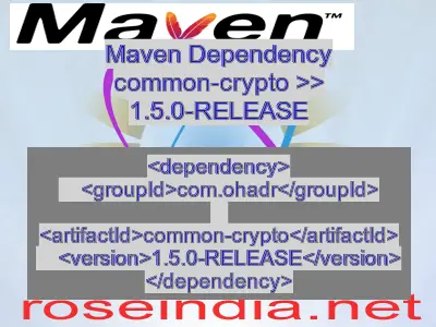 Maven dependency of common-crypto version 1.5.0-RELEASE