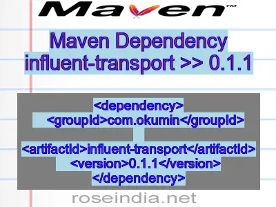 Maven dependency of influent-transport version 0.1.1