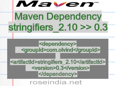 Maven dependency of stringifiers_2.10 version 0.3