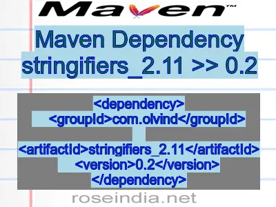 Maven dependency of stringifiers_2.11 version 0.2