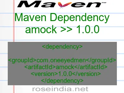 Maven dependency of amock version 1.0.0