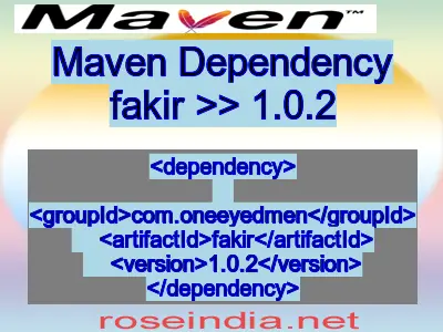 Maven dependency of fakir version 1.0.2