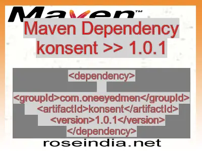 Maven dependency of konsent version 1.0.1