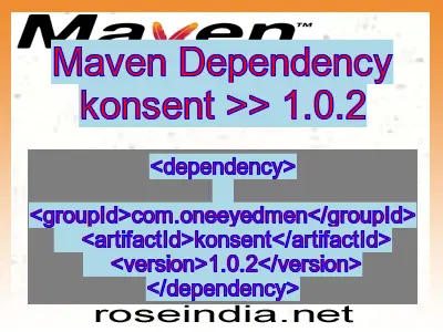 Maven dependency of konsent version 1.0.2