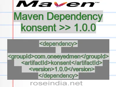 Maven dependency of konsent version 1.0.0