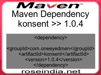 Maven dependency of konsent version 1.0.4