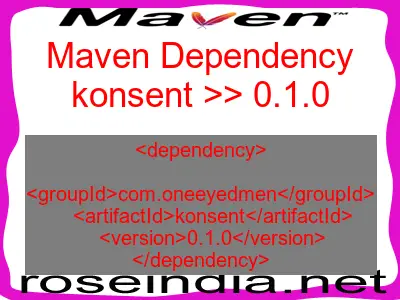 Maven dependency of konsent version 0.1.0