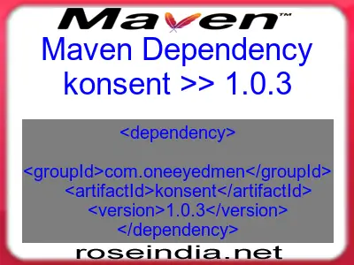 Maven dependency of konsent version 1.0.3