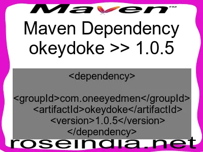 Maven dependency of okeydoke version 1.0.5