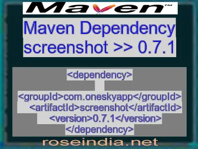 Maven dependency of screenshot version 0.7.1