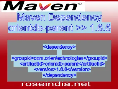 Maven dependency of orientdb-parent version 1.6.6