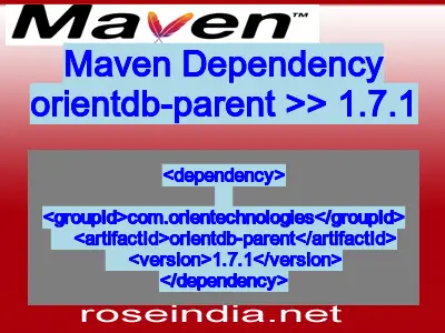 Maven dependency of orientdb-parent version 1.7.1