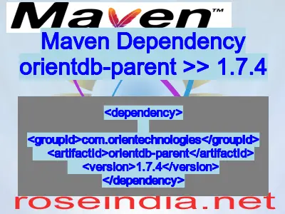 Maven dependency of orientdb-parent version 1.7.4