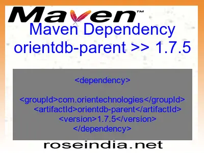 Maven dependency of orientdb-parent version 1.7.5