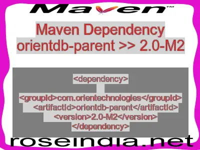 Maven dependency of orientdb-parent version 2.0-M2