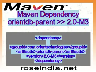 Maven dependency of orientdb-parent version 2.0-M3