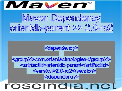 Maven dependency of orientdb-parent version 2.0-rc2