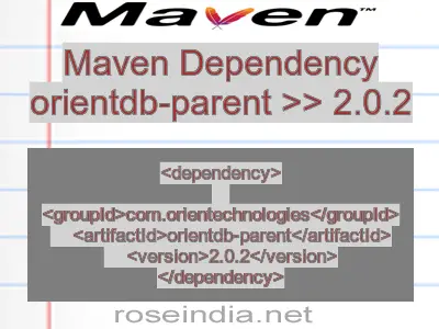 Maven dependency of orientdb-parent version 2.0.2