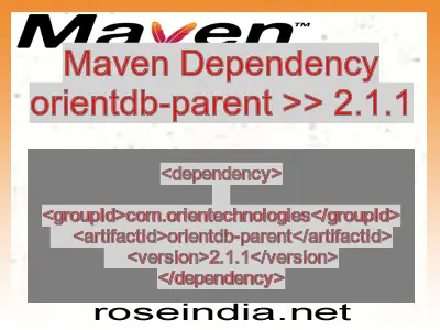 Maven dependency of orientdb-parent version 2.1.1