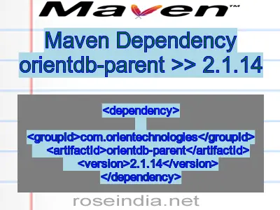 Maven dependency of orientdb-parent version 2.1.14