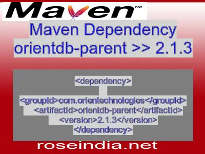 Maven dependency of orientdb-parent version 2.1.3