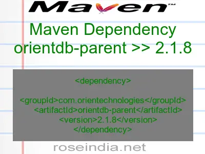 Maven dependency of orientdb-parent version 2.1.8