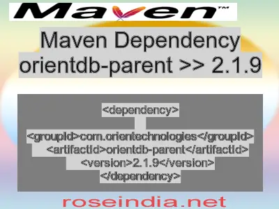 Maven dependency of orientdb-parent version 2.1.9