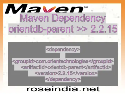 Maven dependency of orientdb-parent version 2.2.15