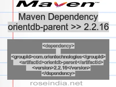 Maven dependency of orientdb-parent version 2.2.16