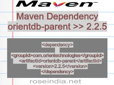 Maven dependency of orientdb-parent version 2.2.5