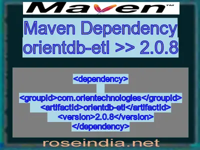 Maven dependency of orientdb-etl version 2.0.8