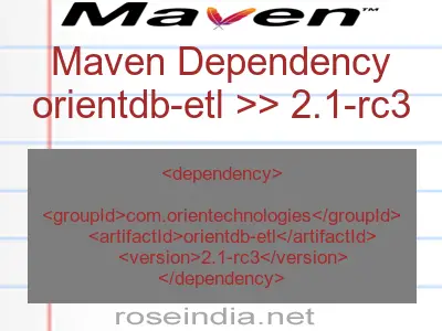 Maven dependency of orientdb-etl version 2.1-rc3